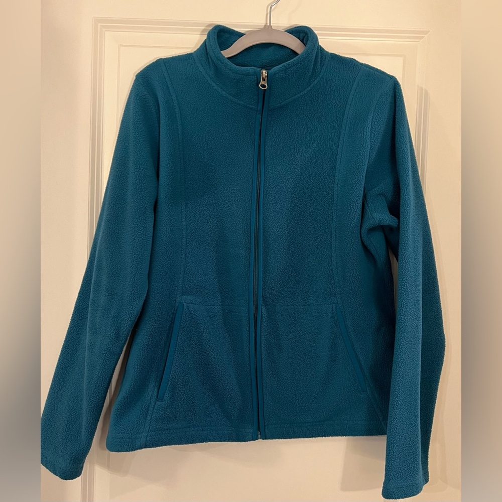 Women’s Merona Full-Zip Blue/Teal Fleece - Picture 5 of 7